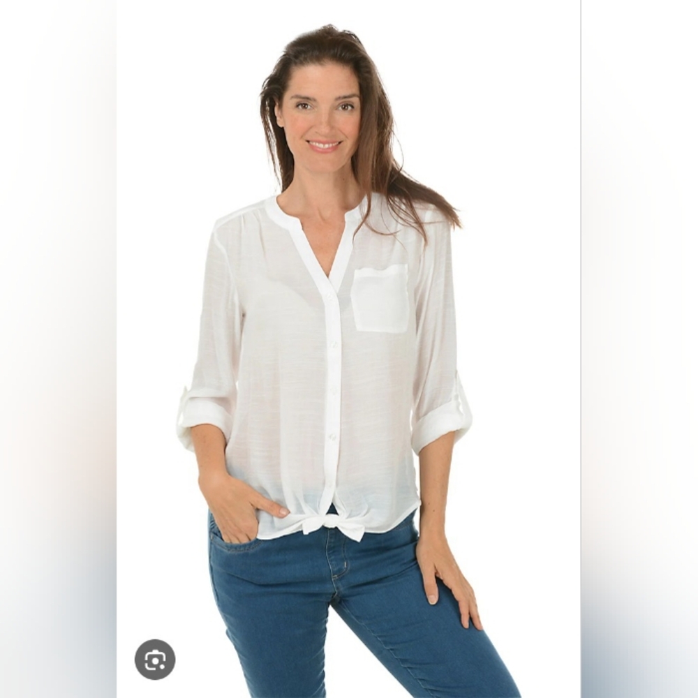 Zac & Rachel Women's White Button-Down Shirt
